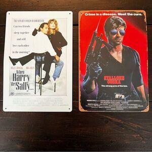 Retro Movie Poster Tin Sign Set